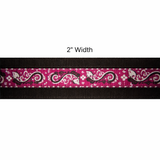 "Burgundy Gecko" Polyester Tubular Jacquard Webbing