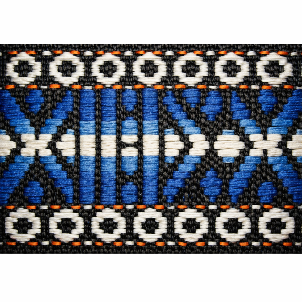 1.75 mm "Royal Blue Track" Polyester Jacquard Webbing