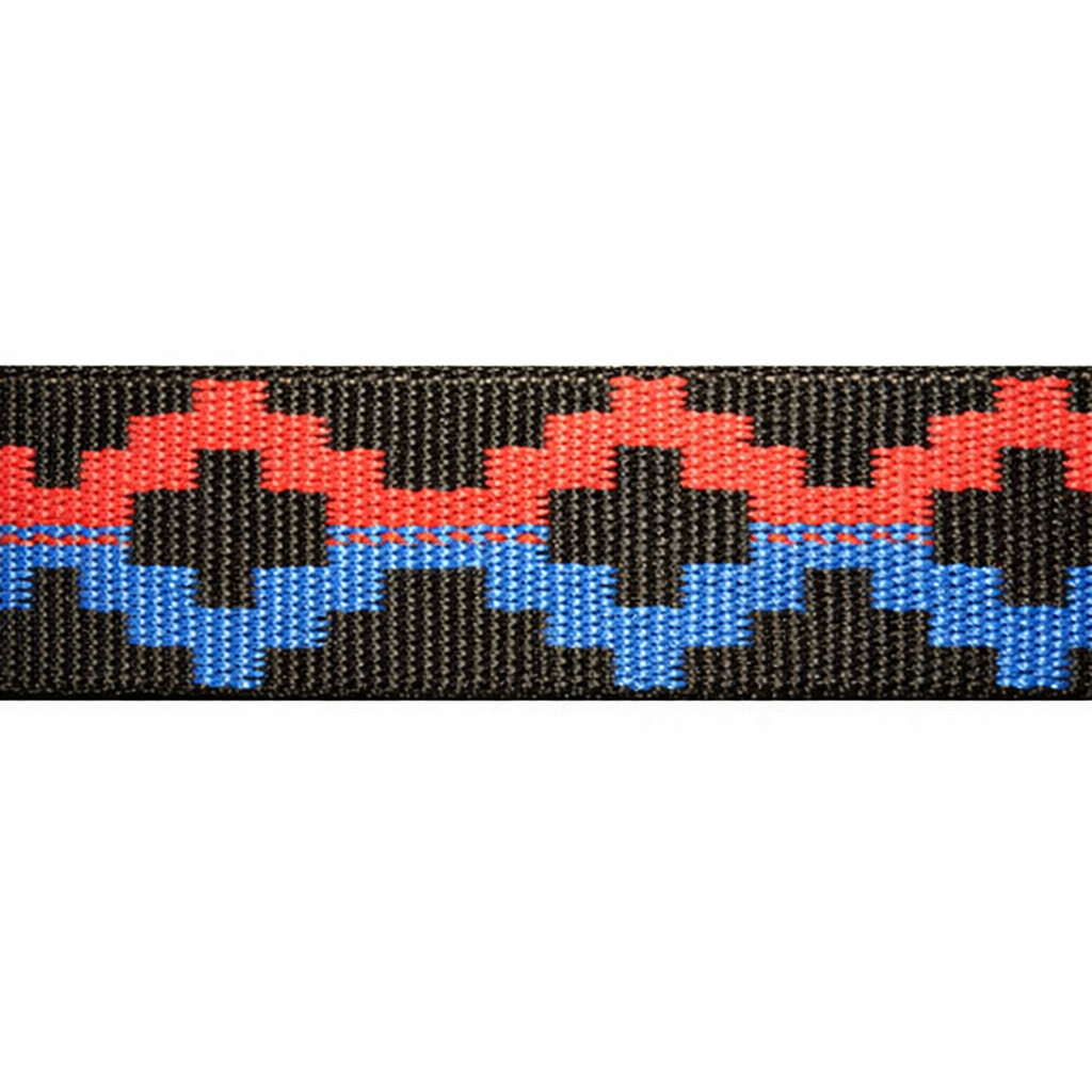 1.75 mm "Royal/Red" Polyester Jacquard Webbing