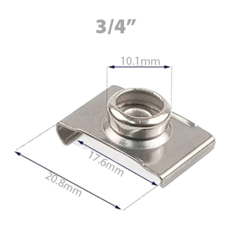 DOT® Line 24 (5/8") Stainless Steel Snap Fastener Windshield Clip Stud