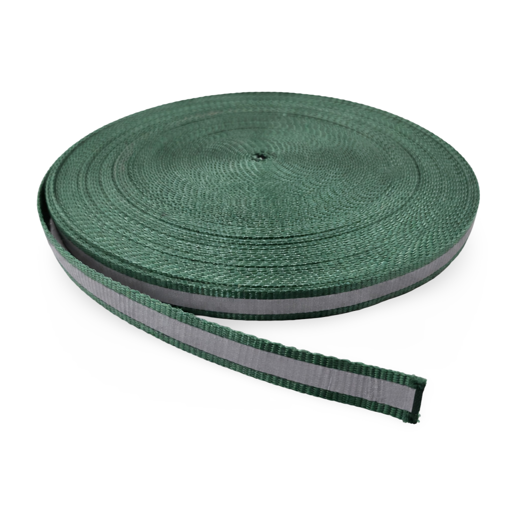 1.75 mm Green Nylon Reflective Webbing