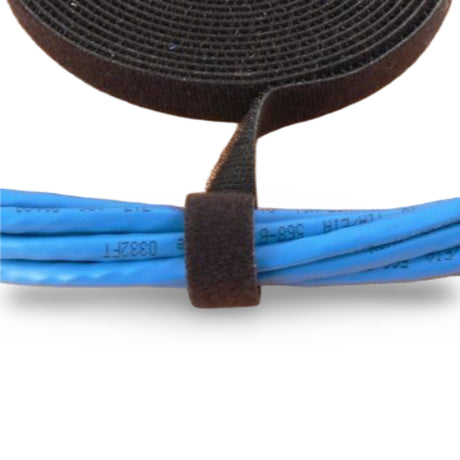 1" Black Economical Hook & Loop Wrap Tape