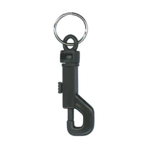 Black Plastic Bolt Snap with Key Ring