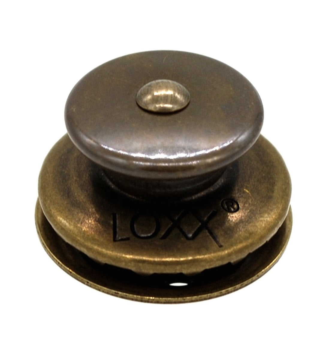 LOXX® "Pull-It-Up" Fastener Antique Brass Large Head Button