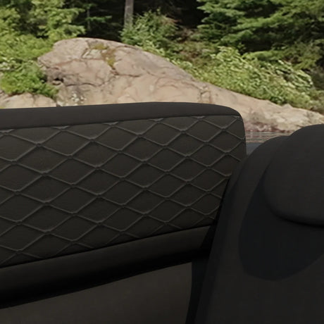 54" Mayfair Black (007) Quilted Vinyl Fabric