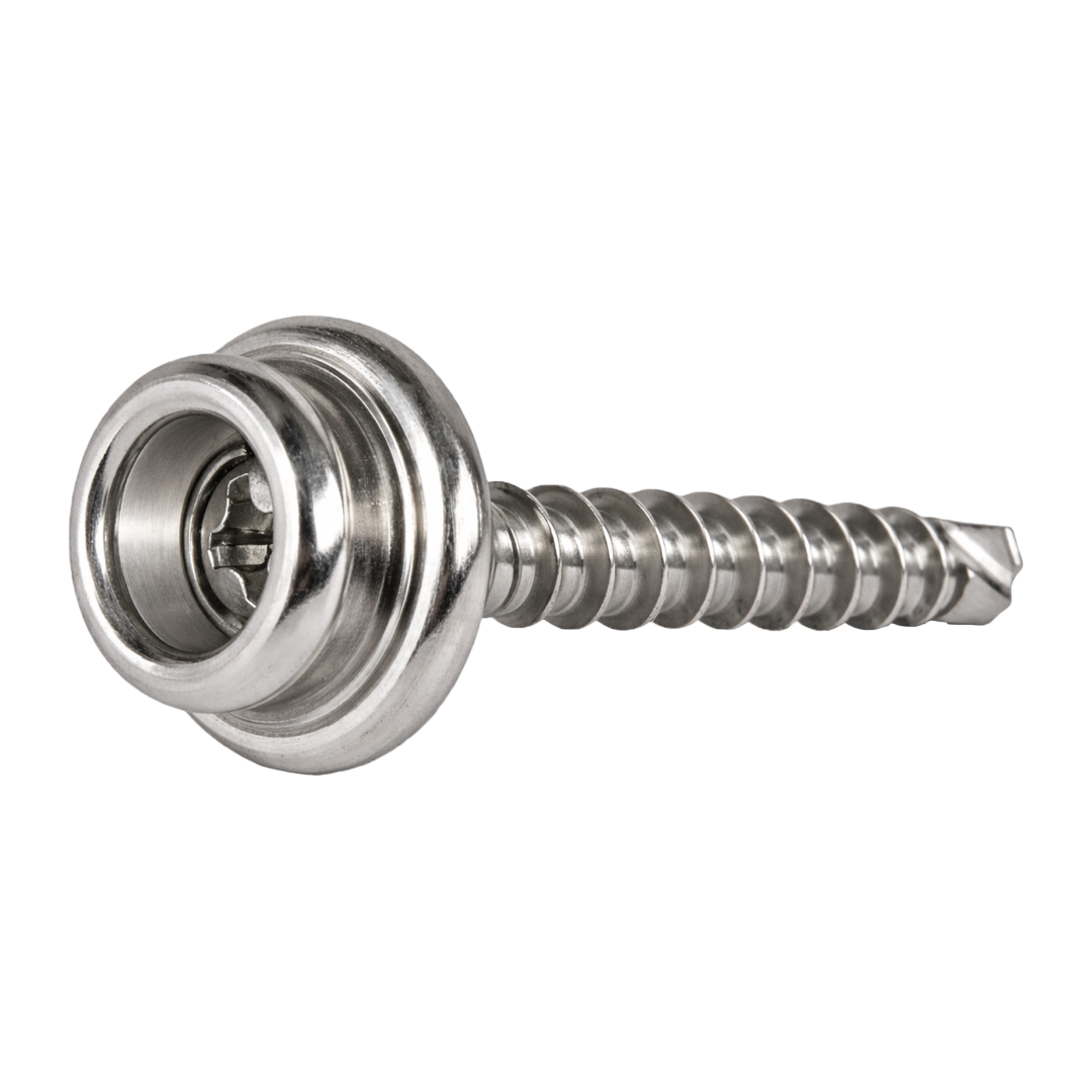 DOT® Line 24 (5/8") Stainless Steel Snap Fastener "Self-Drilling" Screw Stud