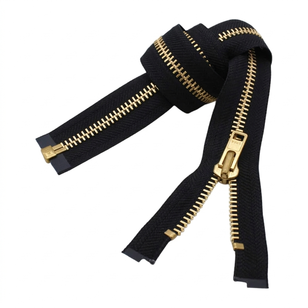 12" YKK® #10 Brass Separating Zipper