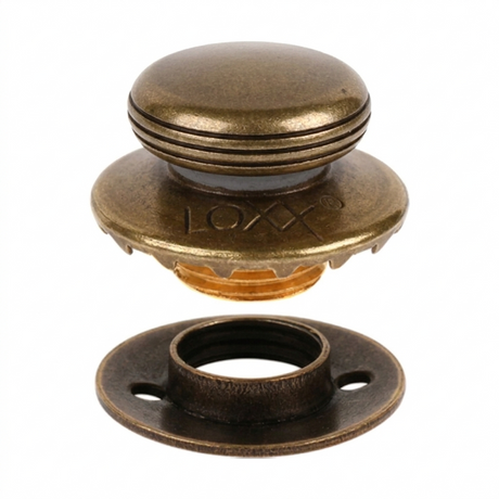 LOXX® "Pull-It-Up" Fastener Antique Brass Smooth Large Head Button