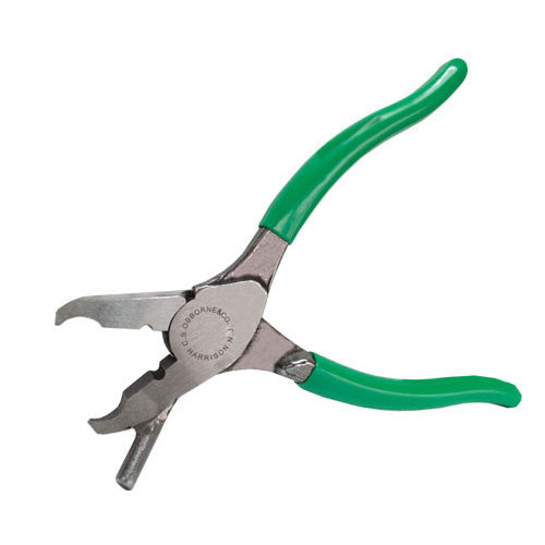 Decorative nail pliers with curved jaws for upholstery tacks