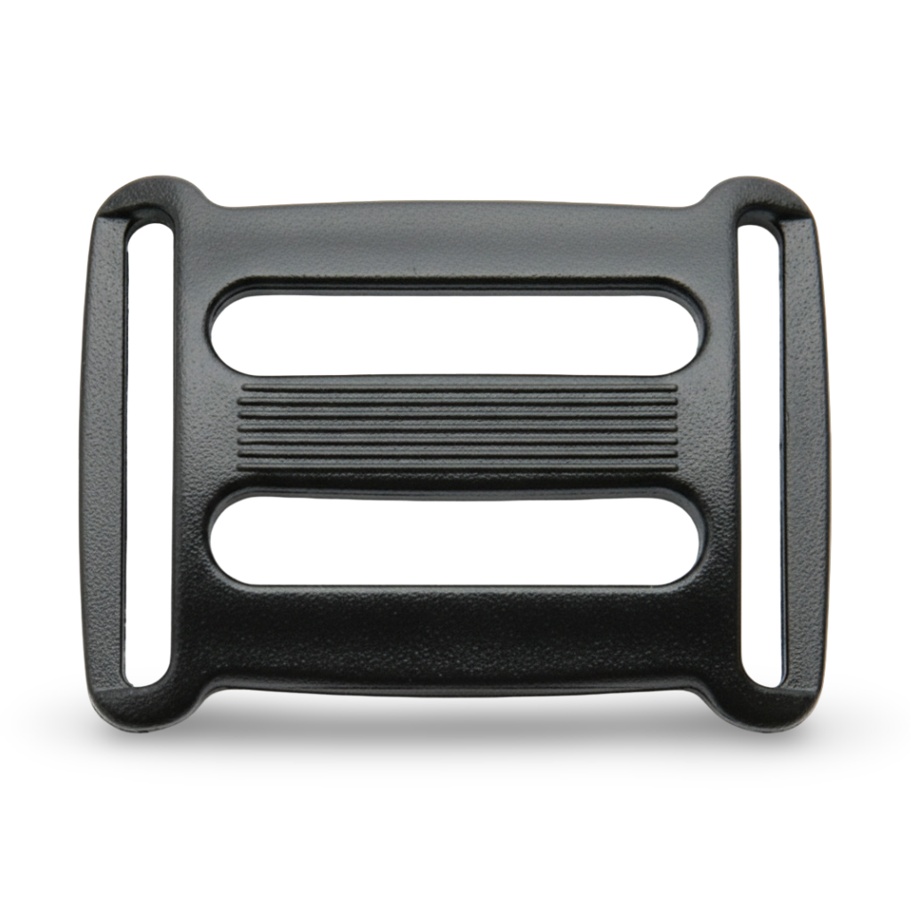 Black Acetal 3-Bar Webbing Slide with Dual Loop