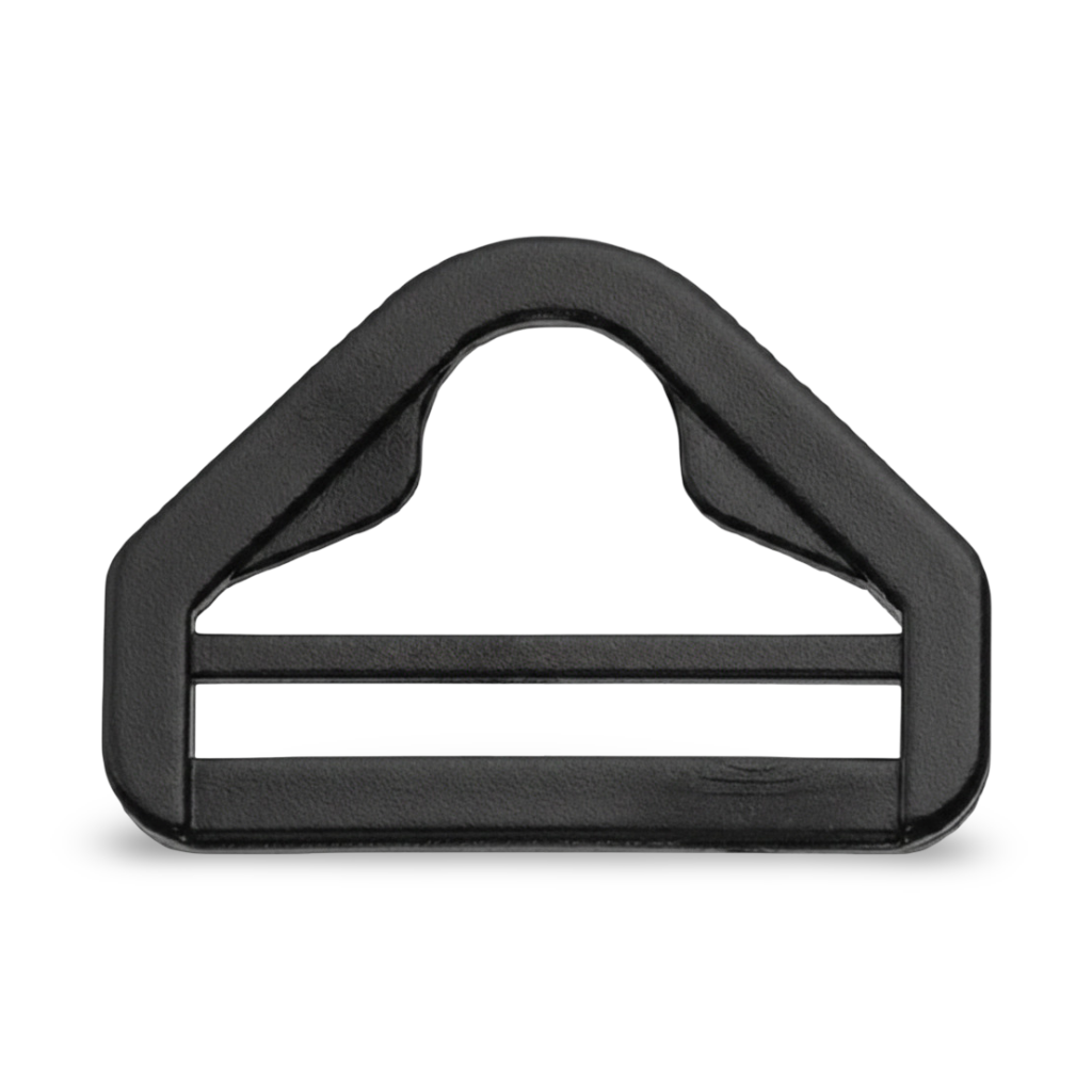 Black Acetal Open 6-Angle Double Bar Webbing Ring