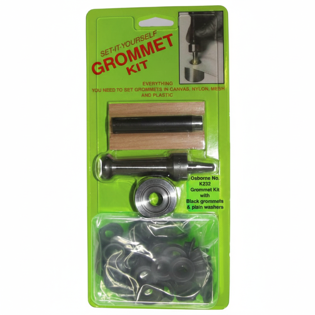 K233-4 1/2" (#4) Black Brass "Set-It-Yourself" Grommet Kit