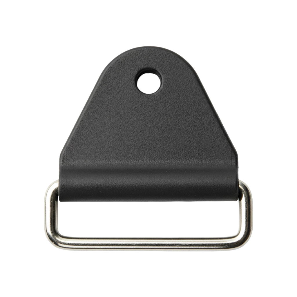 Black Nylon Chafe Tab with Metal Loop