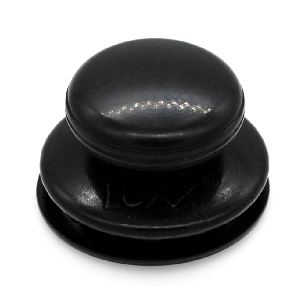 LOXX® "Pull-It-Up" Fastener Black Chrome Smooth Large Head Button