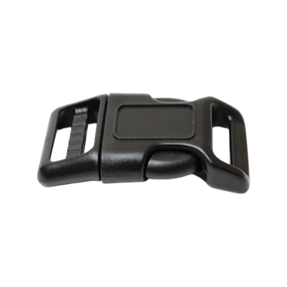 Black Heavy-Duty Camber Single Adjustable Side Release Webbing Buckle