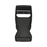 1" Black High-Profile Single Adjustable Side Release Webbing Buckle