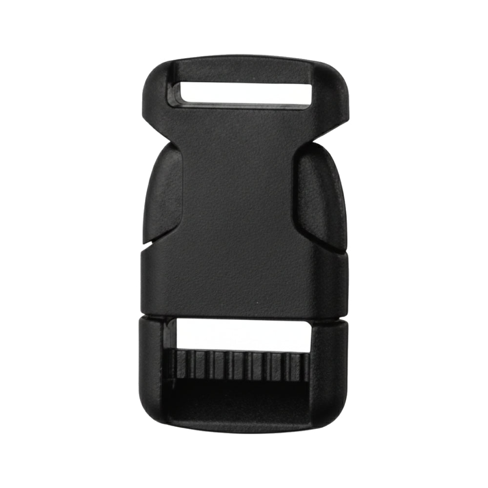 Black Oversized Single Adjustable Side Release Webbing Buckle