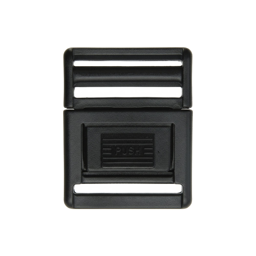 Black Single Adjustable Center Release Webbing Buckle