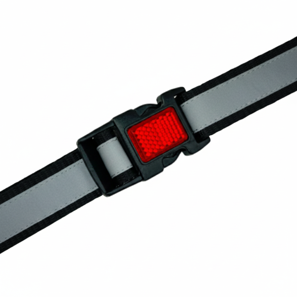 1" Black Single Adjustable Side Release Reflector Safety Buckle