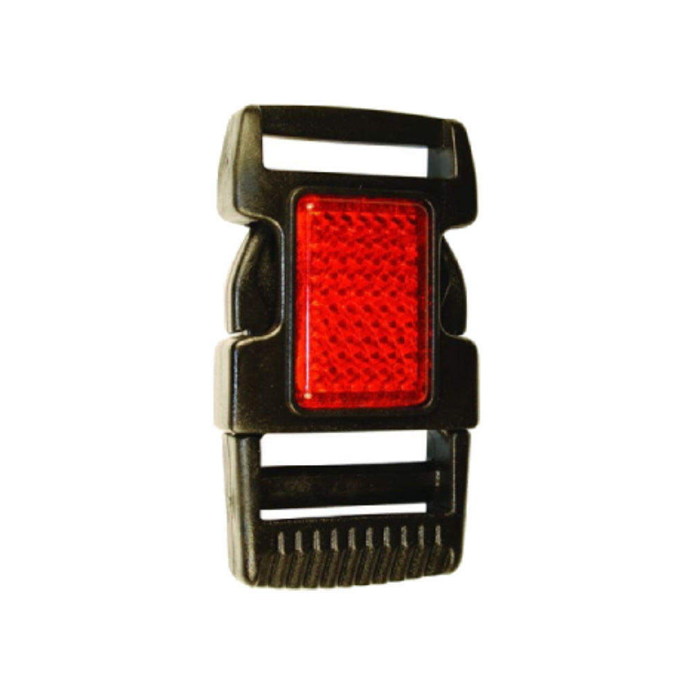 1" Black Single Adjustable Side Release Reflector Safety Buckle