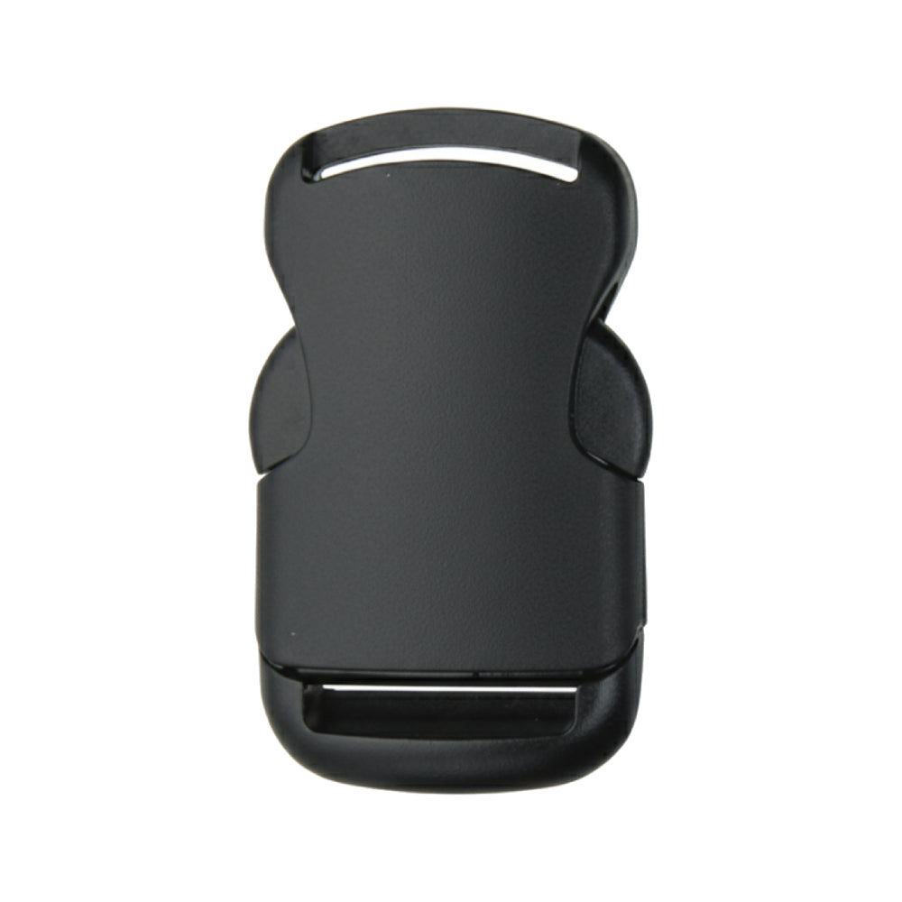 1" Black Slimline Single Adjustable Side Release Webbing Buckle