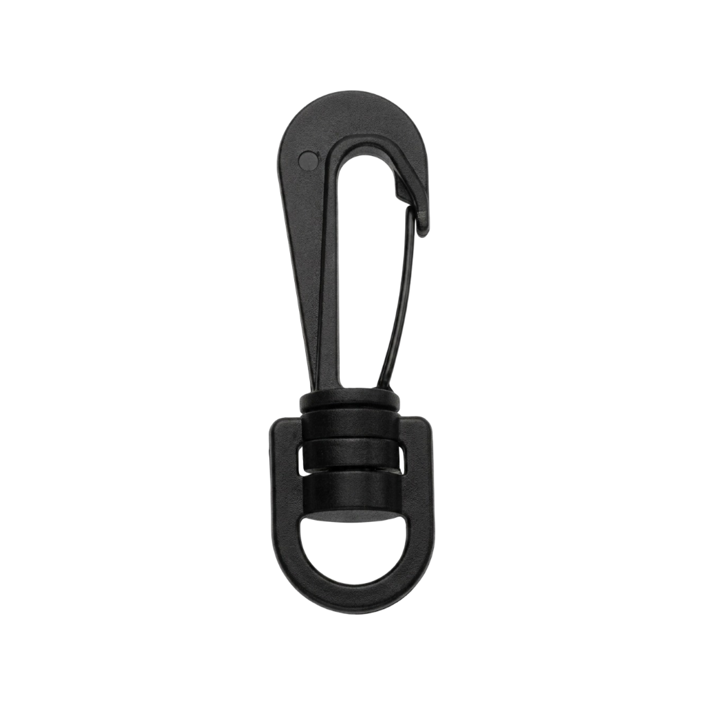Black Polyacetal Swivel Cord Snap Hook
