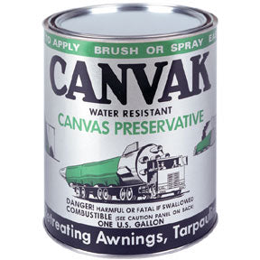 Canvak canvas preservative 1 gallon oil-based treatment for waterproofing and preserving canvas covers