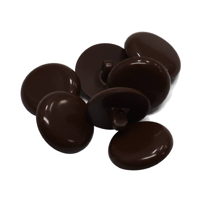 WPLDBDB-5 1" (#40) Dark Brown Plastic Dome Upholstery Button