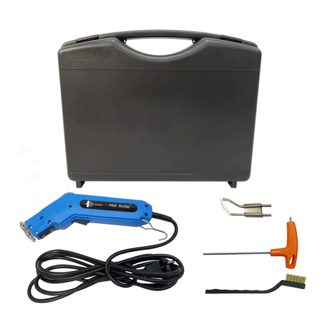 Hot knife kit for cutting and sealing synthetic fabrics