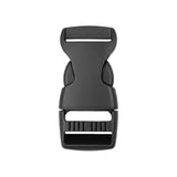 Black Euro-Style Single Adjustable Side Release Webbing Buckle
