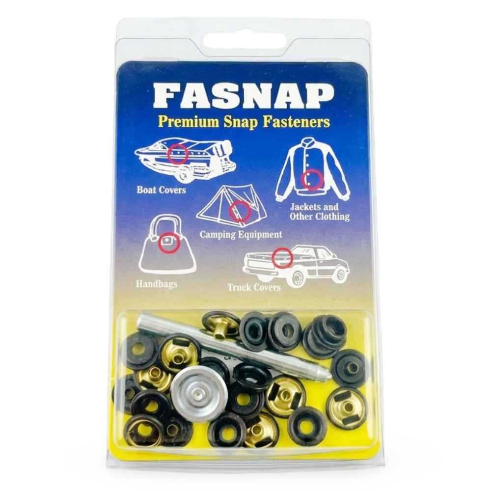 BB4647HAK Line 24 (5/8") Black Brass Snap Fastener Kit