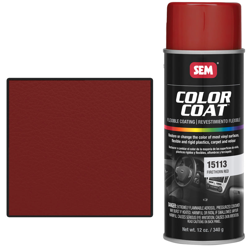 SEM Vinyl Coat spray firethorn red for vinyl restoration