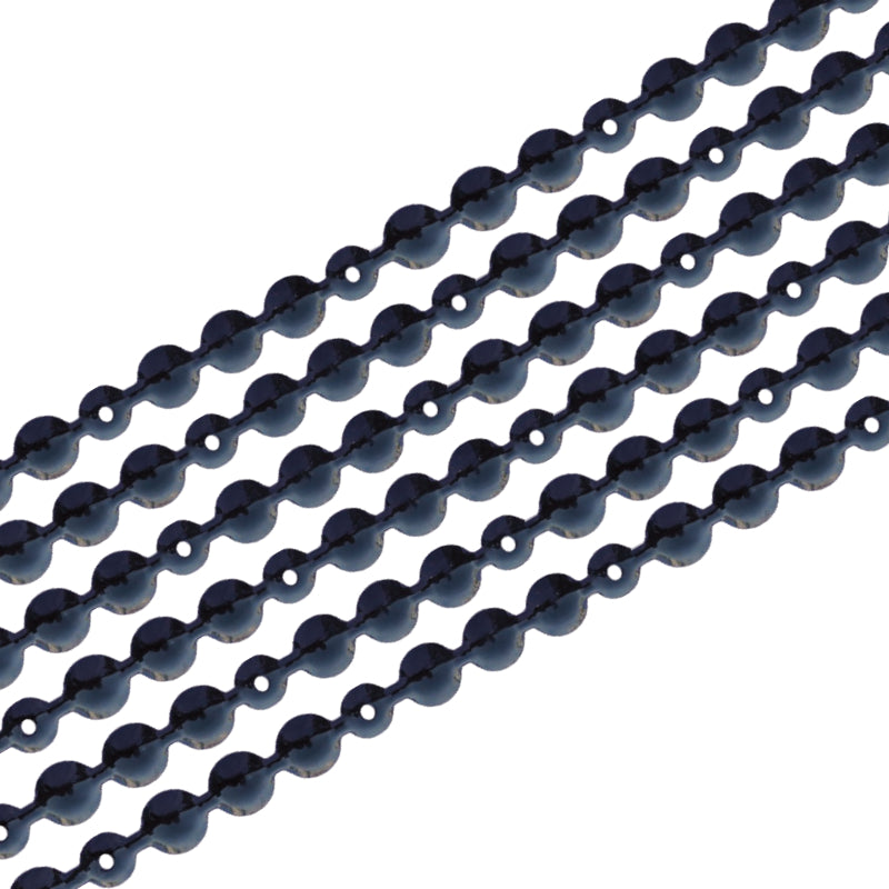 5/8" Glossy Black Decorative Nail Strip (1 Metre)