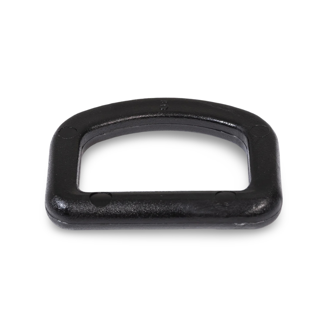 Heavy-Duty Black Acetal Classic D-Ring