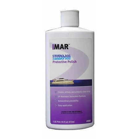 IMAR Strataglass protective polish 16 oz UV-protective polish for clear vinyl boat windows