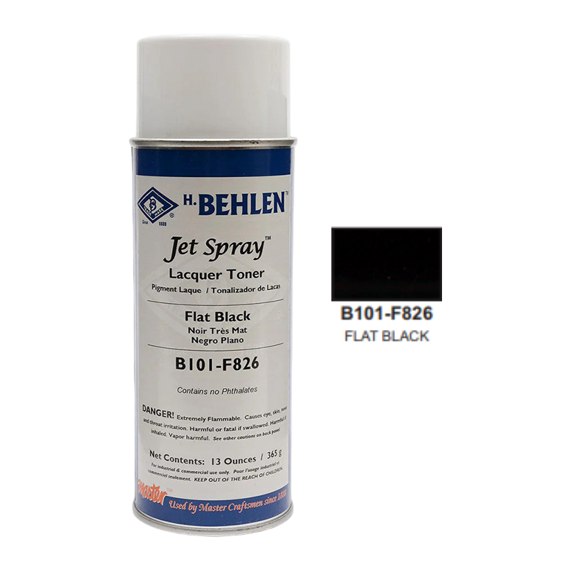 Jet Spray™ Flat Black Lacquer (B101-F826) [13 oz]