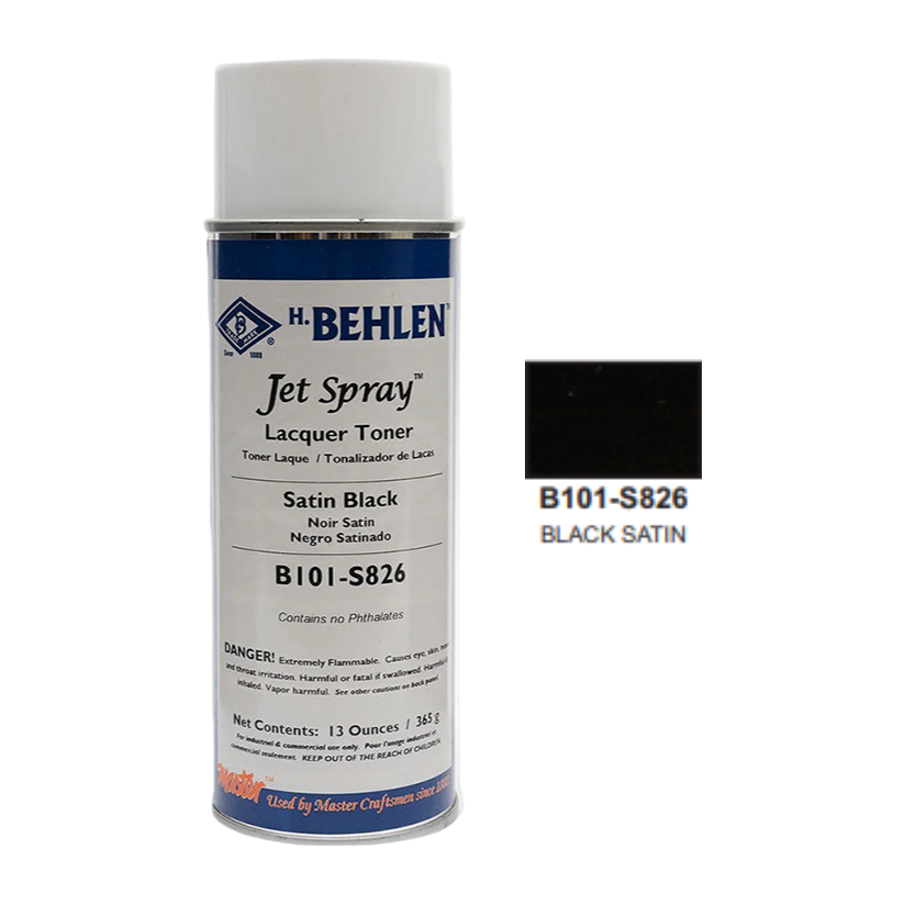 Jet Spray™ Satin Black Lacquer (B101-S826) [13 oz]