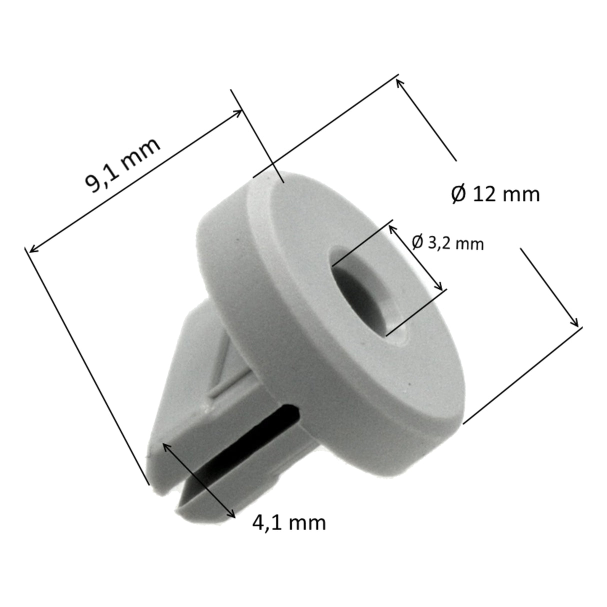 LOXX® "Pull-It-Up" Fastener Gray Plastic Track Slider