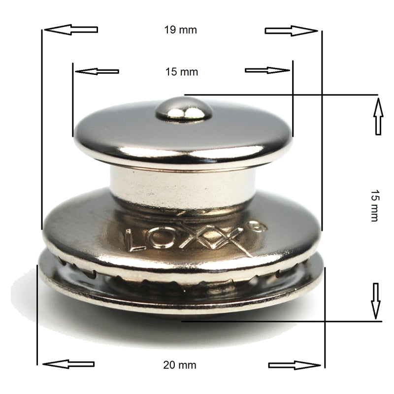 LOXX® "Pull-It-Up" Fastener Antique Brass Large Head Button
