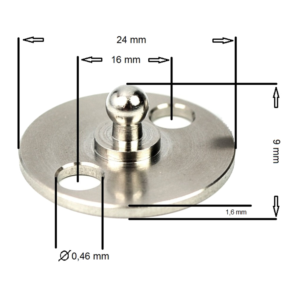 LOXX® "Pull-It-Up" Fastener Stainless Steel Round Base Stud