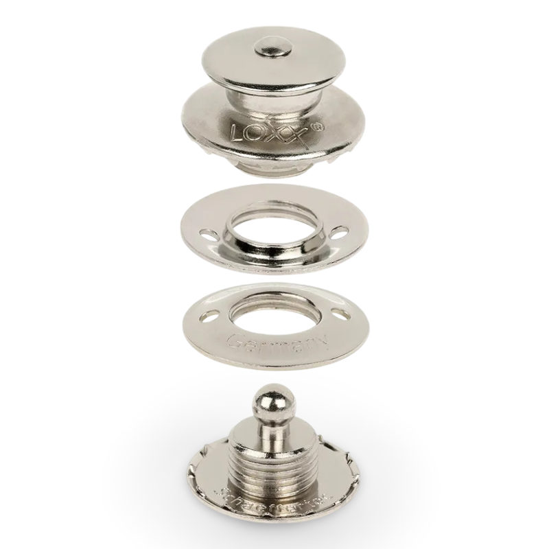 LOXX® "Pull-It-Up" Fastener Nickel-Plated Brass Canvas-to-Canvas Set