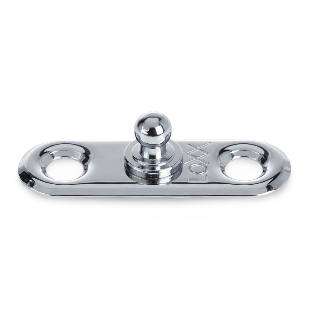 LOXX® "Pull-It-Up" Fastener Chrome-Plated Brass Oval Base Stud