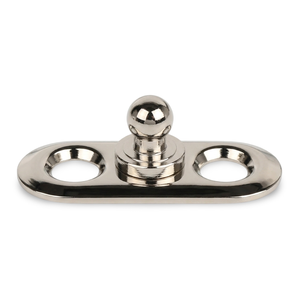 LOXX® "Pull-It-Up" Fastener Chrome-Plated Brass Oval Base Stud