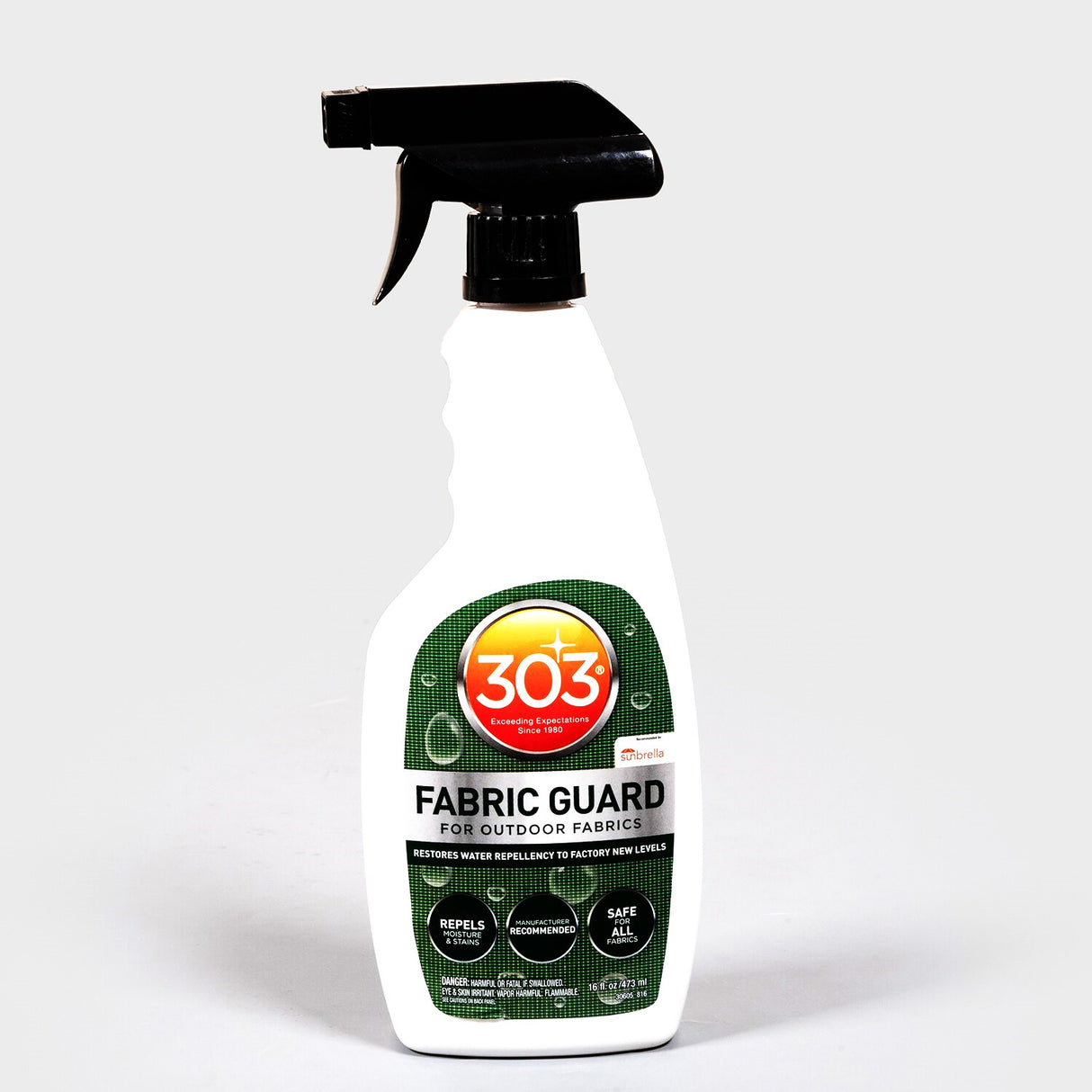 303 Fabric Guard PFAS-free 32 oz spray for restoring water repellency on outdoor fabrics
