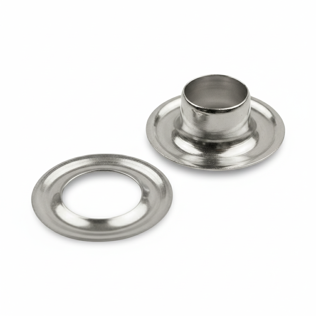 N1-2 3/8" (#2) Nickel-Plated Brass Plain Rim (Sheet) Grommet — 1 Gross