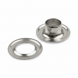 N1-2 3/8" (#2) Nickel-Plated Brass Plain Rim (Sheet) Grommet — 1 Gross