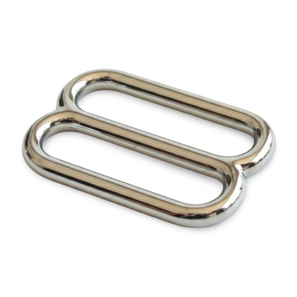 Nickel-Plated Steel Rounded 3-Bar Webbing Slide