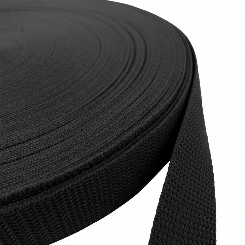 1.75 mm Black Polypropylene Webbing