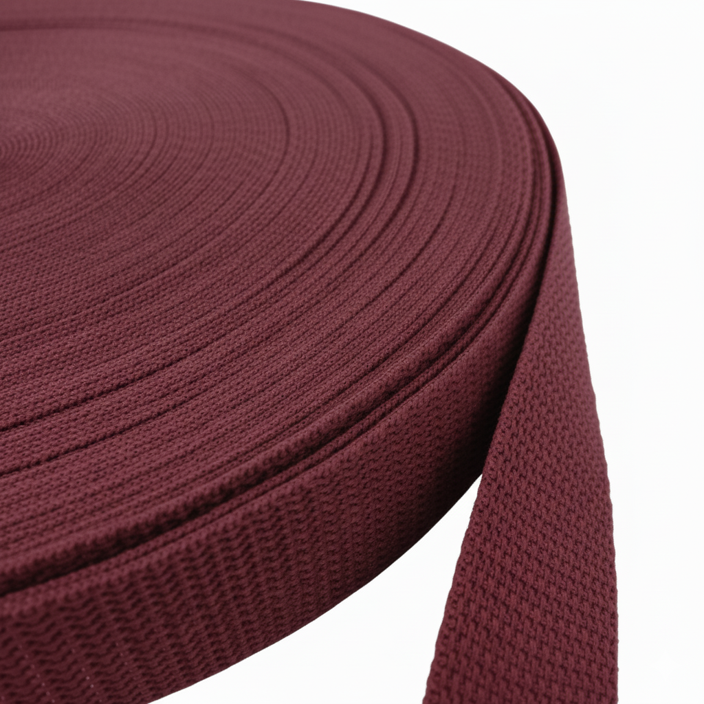2.3 mm Burgundy Polypropylene Webbing