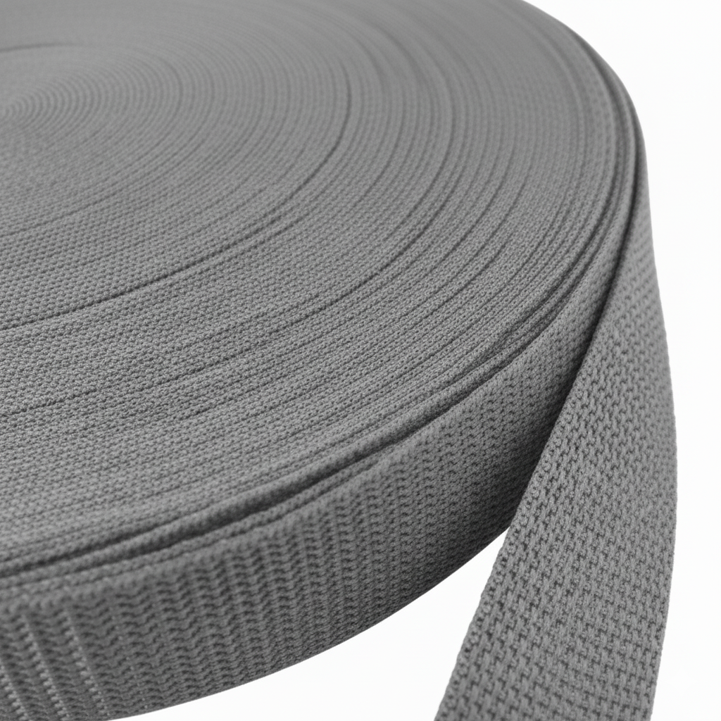 1.35 mm Dark Gray Polypropylene Webbing